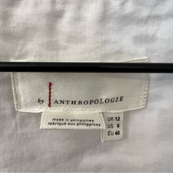 Anthropologie White Belted Eyelet Shorts Romper with Pockets- Size 8 - Picture 6 of 16